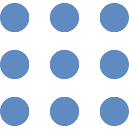nines dots in a 3 by 3 grid